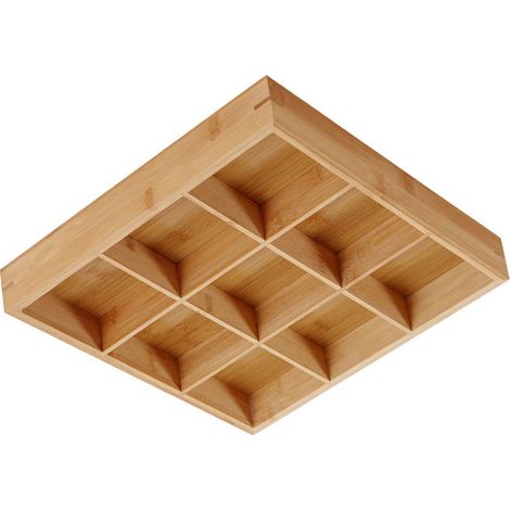 Mehrstöckiges, unterteiltes Serviertablett aus Holz für chinesische Hot-Pot-Restaurants, Sushi-Platte, 9 Fächer (1/5)