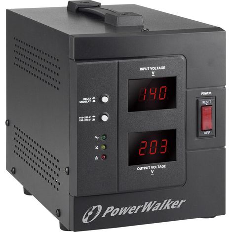 PowerWalker AVR 2000 SIV FR regulador de voltaje 2 salidas AC 110 - 280 V Negro (1/4)