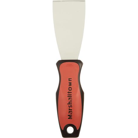 Spatule flexible Marshalltown avec manche DuraSoft, acier, outil pour les plaquistes et les peintres, largeur du grattoir : 51 mm (1/3)