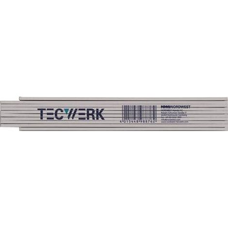 TECWERK Gliedermaßstab L.2m mm/cm EG III Ku.weiß TECWERK (1/2)
