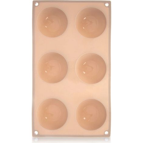 Silicone Hemisphere Baking Mold, Beige, 28x16.5 cm (1/5)