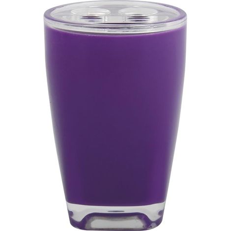 Gobelet Porte Brosses à Dents PS 2 Tons Violet 0,1 x 11,5 x 0,1 cm