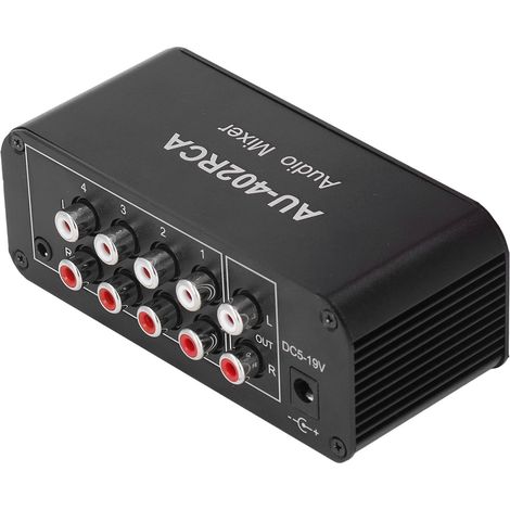 Sélecteur audio bidirectionnel stéréo 4 voies LR (4 entrées, 2 sorties) RCA (1/5)