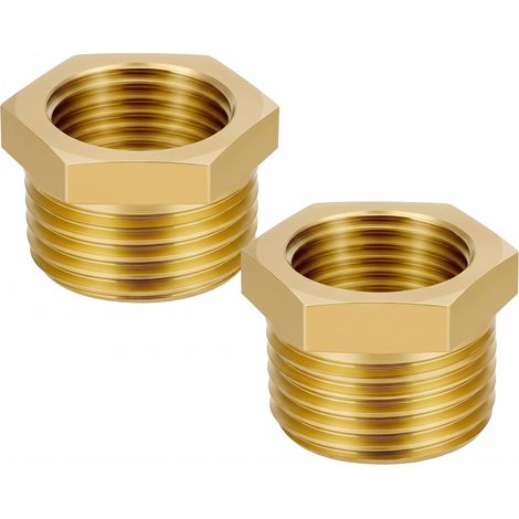 2 Pièces Raccord Réducteur Laiton 3/4 Vers 1/2 Connecteur Plomberie Gaz (1/5)
