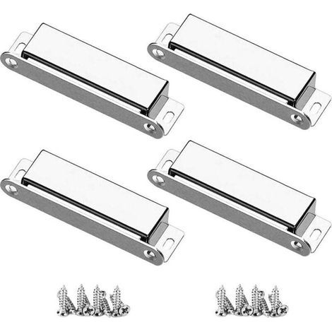 Chiusure magnetiche, set di 4 chiusure magnetiche per ante di armadi in acciaio inox con forza di trazione fino a 27 kg (1/5)