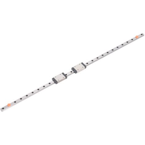 BUNTHAUS Kit de glissière linéaire miniature avec roulement linéaire MGN7H avec 2 blocs coulissants pour imprimantes 3D et pièces CNC 400 mm / 15,75 pouces (1/5)