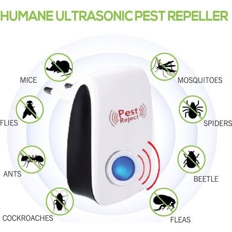 Schädlingsbekämpfungsmittel für den Innenbereich, Ultraschall-Mäuseabwehrgerät – Schädlingsbekämpfung gegen Nagetiere, Spinnen, Ameisen und Insekten – Mückenabwehrgerät, 6er-Packung (1/4)