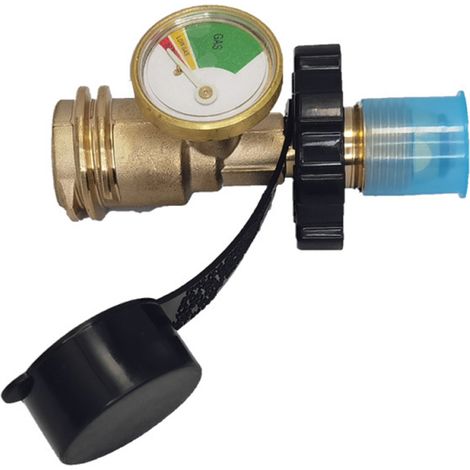 Beyamis Adaptateur de vanne de réservoir POL vers QCC - Avec manomètre pour propane 5100 lb (1/5)