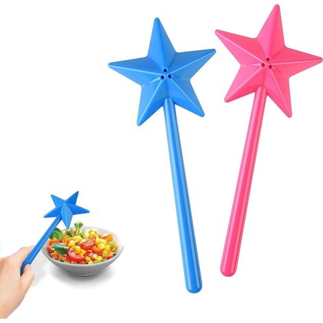 Saliera - Saliera piccola - Barattoli per spezie piccoli - Bastoncini per erbe aromatiche - Bacchetta magica - Decorazione da tavola - Tre fori - Per utensili da cucina per ristoranti - ABS - Blu e ro (1/5)