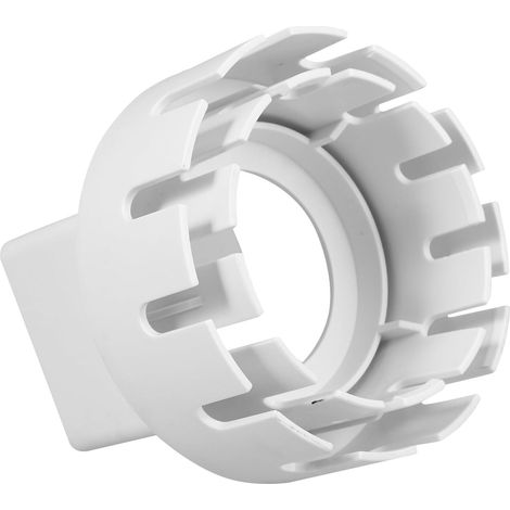 Adattatore per grondaia in plastica bianca, da quadrato a rotondo  Tubo di scarico e raccolta pioggia, connettore versatile e resistente, ricambio compatibile (1/5)