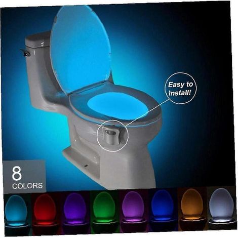 WC-Nachtlicht mit Bewegungssensor, LED-Farbwechsel-Badezimmerbeleuchtung, einfache Installation