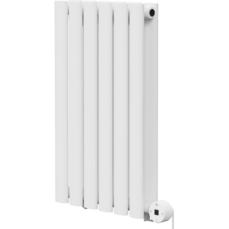 Boone White 600mm x 360mm Horizontal Digital Thermostatic Electric Double Panel Radiator (1/5)
