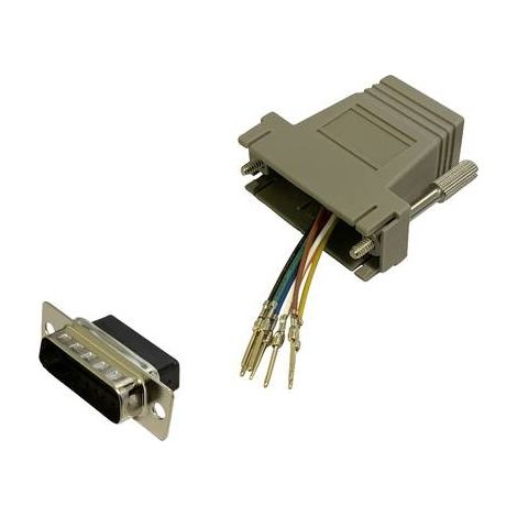 BKL Electronic 10121121 Adattatore Spina SUB-D a 15 poli - Presa RJ45 1 pz. Singolo