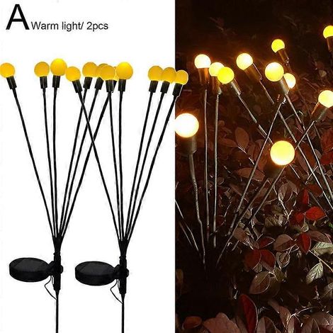 LAMPES SOLAIRES DE JARDIN - LUMIÈRE OSCILLANTE 2 pièces U8P7