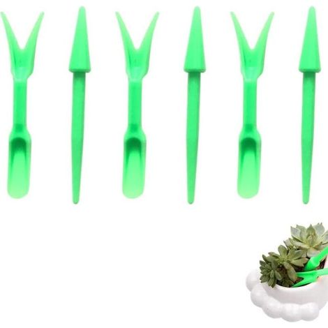 Juego de 3 herramientas manuales para plantar en el jardín, juego de herramientas de jardinería portátiles, estaca y horquilla, pala de jardín para trasplantar (1/5)