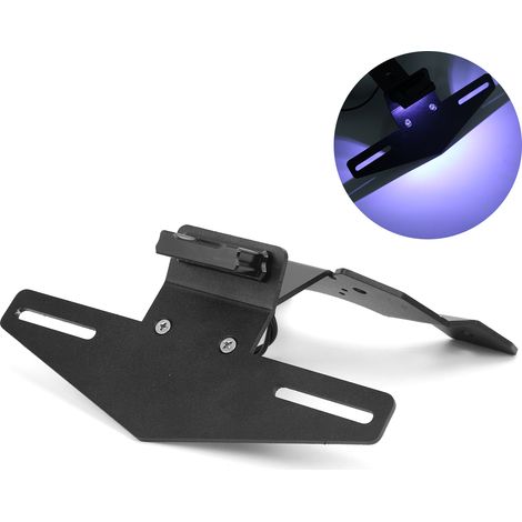 Support de plaque d'immatriculation moto avec LED blanche 5050, compatible SUZUKI GSXR600/750 2015-2019, porte-plaque arrière robuste (1/5)