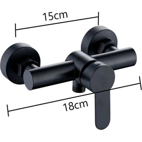 Mitigeur de douche mural pour salle de bain, mitigeur triple douche, mitigeur eau chaude et eau froide, interrupteur de commande G (1/4)
