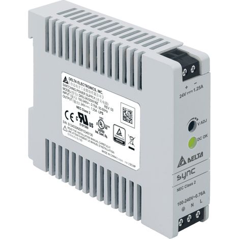 DRS-24V30W1NZ: DIN 24V/1,25A Netzteil, SYNC, Kunststoffgehäuse