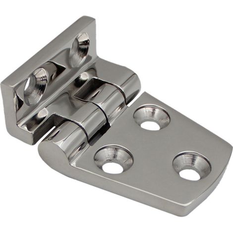 Bisagra para barco de alta resistencia, bisagra para armario de cubierta, bisagra de acero para barco, bisagra de escotilla de desplazamiento corto, acabado marino pulido espejo, SUS316, 3,8 cm x 5,4  (1/5)