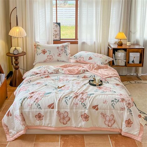 1 Couette Réversible 2,5 Tog Microfibre 200g/m² Lavable Été Hiver 220x240cm (1/5)