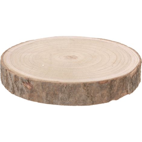 Echtholz Baumscheibe natur - 18-23cm - Deko Holz Baum Scheibe Basteln Brandmalen