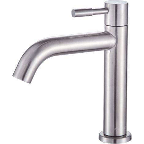 Kitchen Faucet, Cold Water, Single Pole Bathroom Sink Faucet, Basin Faucet Accessories, 304 Stainless Steel (Installation Aperture: 32-40mm)