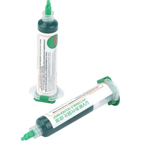 Lot de 2 encres de masque de soudure UV pour circuits imprimés BGA, résistantes à la soudure, vertes (1/5)