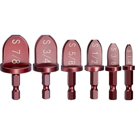 Pipe Spreader - Copper Pipe Expander Set - HVAC Installation Tool - For Air Conditioning Tubing - 6 Sizes - 6.35 mm To 22.2 mm - Burgundy - 6 Pcs (1/5)