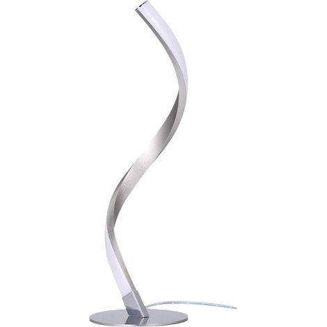 Lampe De Table - Spirale En Acier Inoxydable - 3000 K Blanc Chaud / 4000 K Naturel / 6000 K Blanc Froid - Avec Réglage Tactile De Couleur Et Luminosité - Pour Chambre À Coucher Et Salon - 1 Pièce