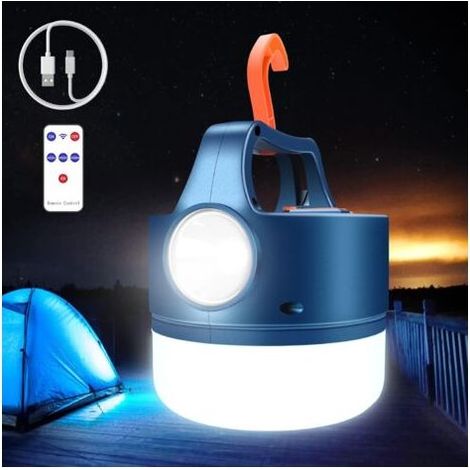 Lanterne LED Rechargeable USB ou Solaire Lampe Camping 2400mAh Lampe Torche 5 Modes Etanche Portable Suspendue (1/5)