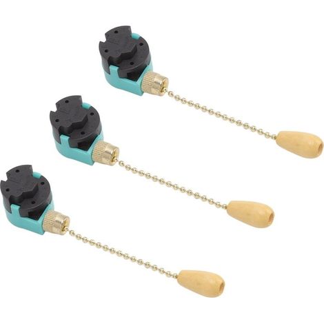 3pcs Switch to Chain of Traction, Switch of Light of Fan of Ceiling 3 Speed 4 Wires for Ceiling light Fan Lamp Wall light Wall-mounted (Or) (1/5)