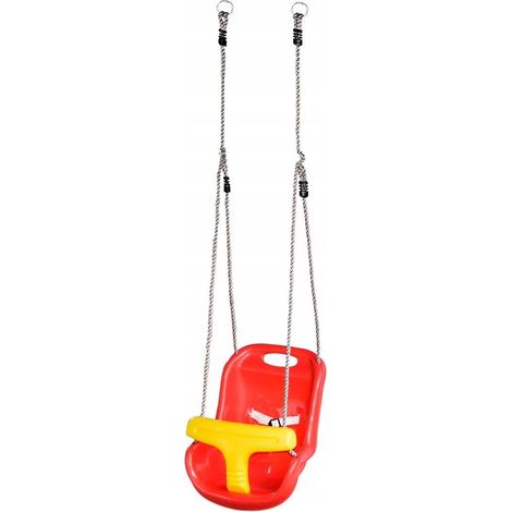 Altalena a secchiello rossa e gialla
