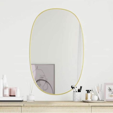 348219 Miroir mural Doré 70x45 cm (1/5)