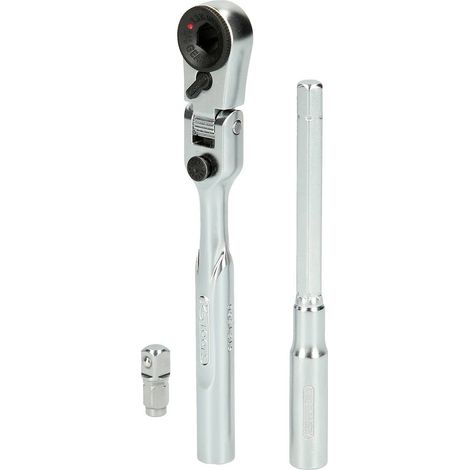 KS Tools 918.1590 Set per cricchetto telescopico 1/4" con adattatore per bussole, 3 pz (1/5)