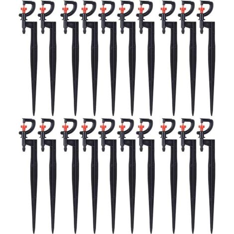 (40 pièces)Micro - arroseur Rotatif à 360 degrés de Type G, pour l'irrigation de la pelouse de Serre de Jardin avec Tuyau d'irrigation 4/7D'arrosage(20cm) (1/5)