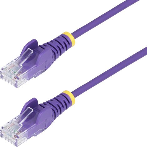 StarTech.com Câble Ethernet CAT6 Violet Fin de 3m, Sans Accroc, 100W PoE, UTP, LSZH, Fil de Cuivre Pur 28AWG, Cordon Patch Réseau RJ45 avec Serre-Câble, Contrôlé Fluke