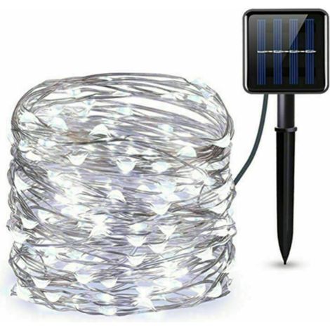 Guirlande Lumineuse Solaire - 200 LED - Fil de Cuivre Souple - Étanche IP65 - 8 Modes - Pour Jardin Patio Arbre - 20 M (1/5)