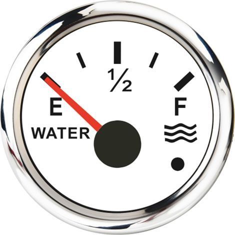 Jauge de niveau d'eau de 52 mm 0 190 ohm,indicateur de niveau d'eau vide,indicateur de niveau d'eau,alarme,LED,7 couleurs,rétroéclairage universel pour voiture,bateau (1/5)