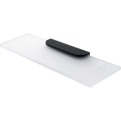 Nimco Nikau - Mensola, lunghezza 40 cm, vetro opaco/nero opaco NKC 30091B-40-90