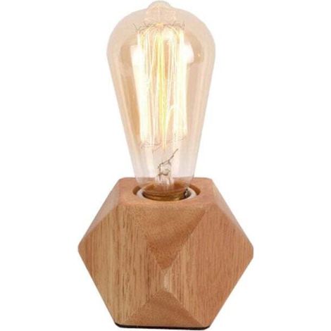 Petite lampe de table en bois, protection des yeux pour étudiants et enfants, mini lampe de chevet pour chambre à coucher et dortoir, décoration artistique (1/4)