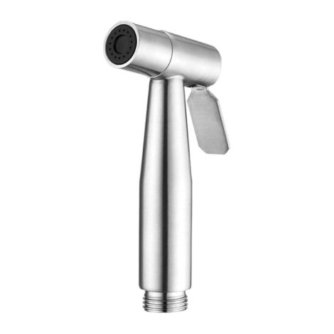 Pommeau de douche à main 1 pièce, pulvérisateur de bidet de toilette, pistolet pulvérisateur argenté 304 + tube télescopique de 3 m (1/5)