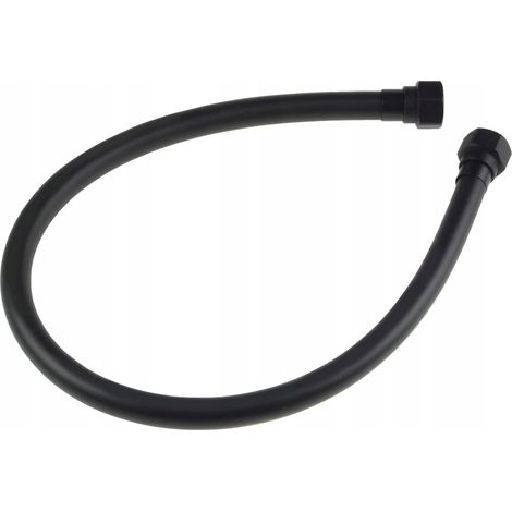 Manguera de ducha neo 60 cm PVC negro hexagonal (1/2)