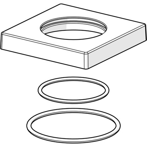 Hansa Rosette 59914209 75x75mm Chrom