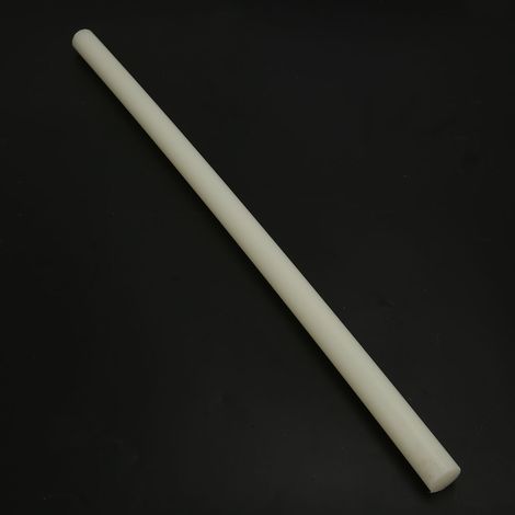 Hochwertiger runder Nylon-Kunststoffstab, weiß, Durchmesser 20/35 mm, Länge 500 mm (20 x 500 mm) (1/5)
