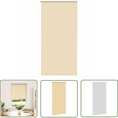 vidaXL Verdunkelungsrollo Beige 80x130cm Stoffbreite 75,7 cm Polyester (1/5)