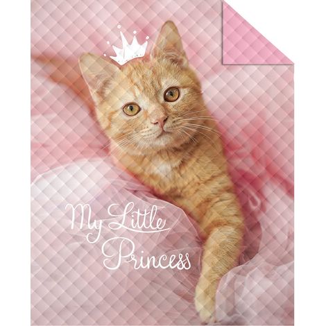 Couvre-lit pour jeune 170X210 Chat Princesse (1/4)