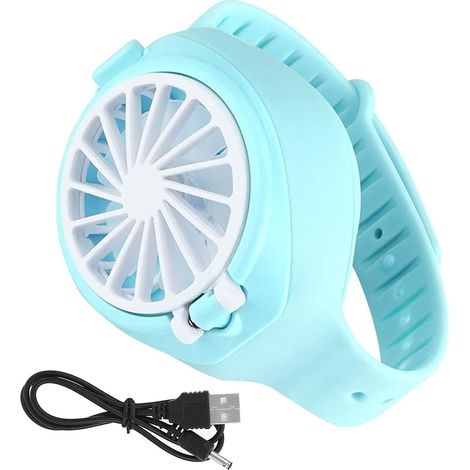 Ventilateur montre créatif portable USB, mini ventilateur silencieux 3 vitesses en forme de montre, ventilateur compact pour voyage, intérieur et extérieur, usage portable original (1/5)