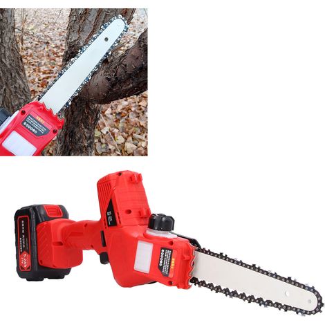Scie d'élagage électrique YS180 7 pouces, batterie lithium 21 V 5,2 Ah, tronçonneuse 600 W pour jardin, arbres fruitiers, bûcheronnage, travail du bois, bambou, norme américaine 100-240 V (1/5)