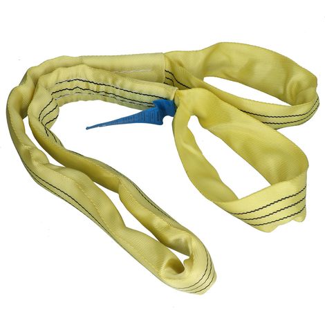 Élingue de levage souple en sangle PES 3T, 5 mètres, accessoire de transport pour chantier de construction.