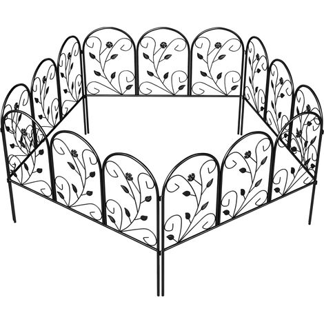 Valla de jardín, diseño modular, soporte para plantas trepadoras, negra. (1/2)